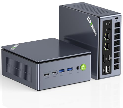 GMKtec Mini PC Gaming, M7 Ultra Ryzen 7 PRO 6850U, 32GB DDR5 RAM + 1TB PCIe SSD, Oculink, Dual 2.5G LAN, Desktop Computer mit Dual USB4, HDMI 2.1, USB-C