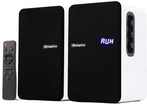 Orroplus Shelf Speakers, 70W Active Stereo Speakers, PC Monitor Speakers, Studio Speakers with Optical Cable, ARC/RCA/AUX/BT for Turntable Player