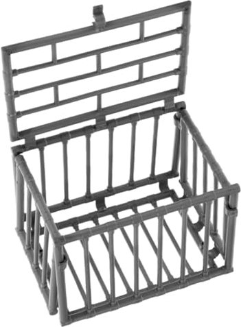 TOBBOMEY Jouets De Clôture De Corral Cage à Hamsters Grand Tapis De Jeu Cage à Figurines d'animaux Salle De Gym pour Bébé Modèle De Clôture De Jouets pour Hamsters Grey Plastique