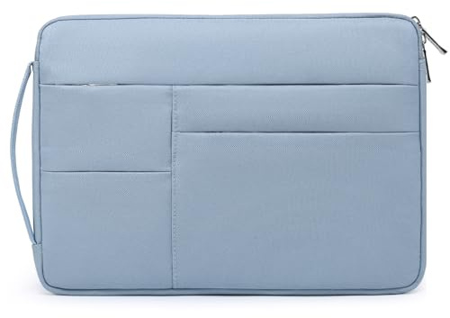 HYZUO 17-17,3 Zoll Laptop Hülle Tasche für 17 17,3 HP/Dell/Lenovo/ASUS/Acer/LG/MSI Gaming Laptop/Razer Blade 17/18, Männer Frauen NoteBook Tragetasche Schutzhülle, Blass Blau