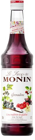 MONIN - Sirop de Grenadine pour Cocktail, Vin, Limonade et Eau Plate - Arômes Naturels - 70cl
