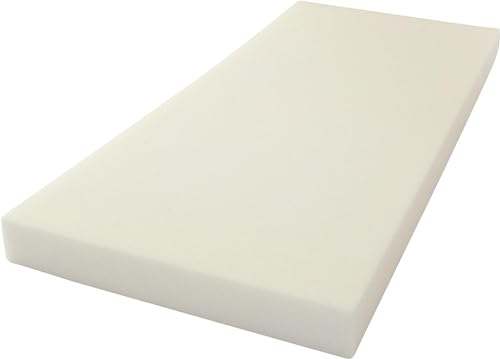 KiNDERWELT Skumstoppning 140 x 70 x 6 cm, skumplatta 6 cm, stoppning av skumgummi, skummadrass för gör-det-själv stoppning möbler, madrassstöd, camping, hantverk