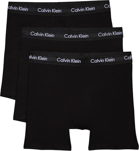 Calvin Klein Uomo Pantaloncini Boxer Confezione da 3 Boxer Brief Elasticizzati, Nero (Black W Black WB), L