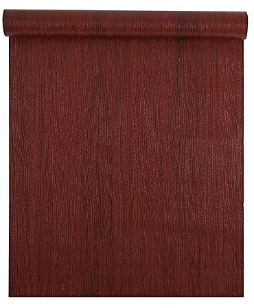 TAOGIFT Self Adhesive Vinyl Mahogany Wood Contact Paper for Kitchen Cabinets Shelves Drawer Cupboard Counter Top Table Desk Furniture Door Wall Decal Sticker 15.7X117