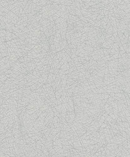 Rasch Tapeten Vliestapete (universell) Silber 10,05 m x 0,53 m #ROCKNROLLE 541373