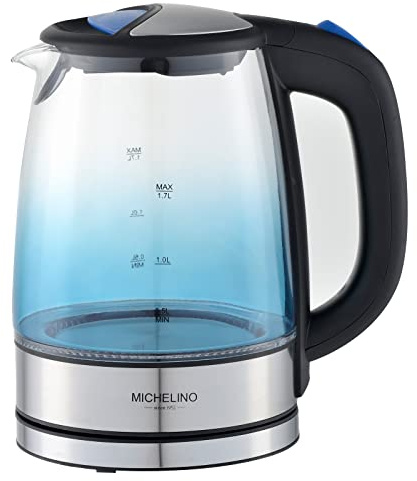 Glas-Wasserkocher 1,7 Liter (Rot)