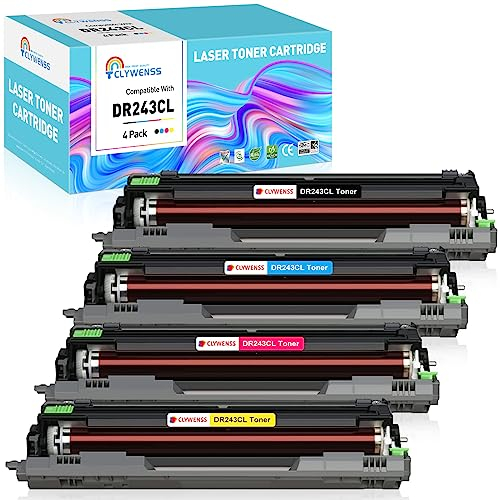 Clywenss DR-243CL Trommel Kompatibel mit Brother DR243CL DR243 DR-243 Trommeleinheit für MFC-L3750CDW L3770CDW L3710CW L3730CDN DCP-L3550CDW L3510CDW L3517CDW HL-L3210CW L3230CDW L3270CDW, 4-Pack