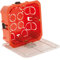 Zenitech, Trockenbau-Abzweigdose 100 x 100 x 40 mm, rot, verstellbare Abdeckung für sichere elektrische Installation, Schrauben im Lieferumfang enthalten für einfache Montage,