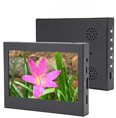 Monitor de Pantalla Táctil IPS de 5 Pulgadas, Pequeño Monitor de Pantalla a Color HDMI con Interfaz de Entrada VGA/HDMI/USB, Gran Angular de 170°, Mini Monitor 1024x768 con