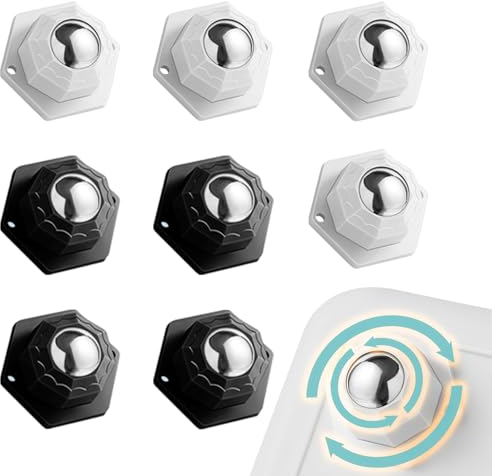 Rueda de carga pesada WISIRENT 8 piezas universal autoadhesivas, mini ruleta 200 kg, ruedas móviles 360 para muebles, utensilios de cocina, cajas de almacenamiento