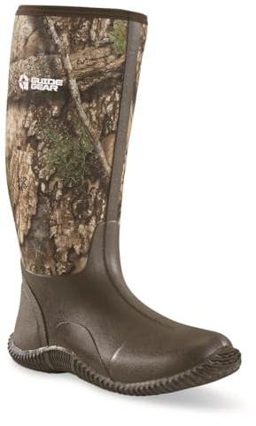 Guide Gear Menâs High Camo Bogger Rubber Boots, Waterproof Rain Hunting Shoes RT APX 11D (Medium)