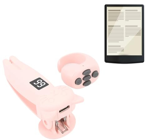 Fjärrkontroll Page Turner, Bluetooth Page Turner Clicker för Electronic Book Phone Tablet, Bärbar Kamera Videoinspelning Fjärrutlösare för Android för IOS (Rosa)