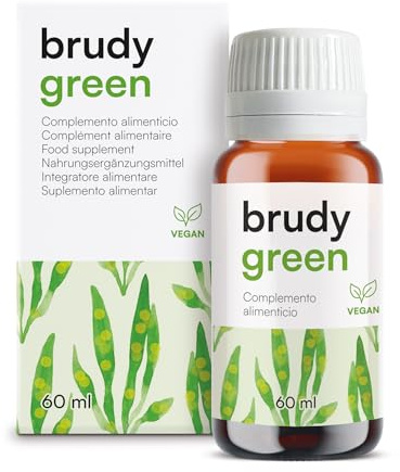 BRUDYLAB - Brudy Green - Aceite Vegano con Ácidos Grasos Omega 3 y Vitamina E - Ayuda al Normal Funcionamiento Cerebral y Ocular - Sin Gluten ni lácteos - 60 ml