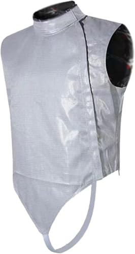 ATRBNCX Fencing Training Protective Suit, Fencing Sabre Jacket, Fencing Lame Foil Lame Saber Lame Non-Washable Electric Fencing Metal Jacket Metallic Vest(Size:60#,Color:Right Hand)