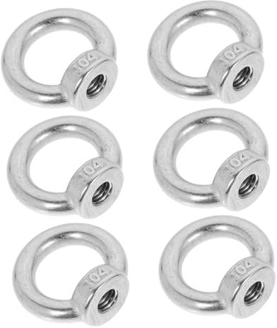 Ciieeo 6 Pezzi Anello Sollevamento Inossidabile da Dado Ad Anello per Fissaggio Sicuro e Facile Installazione Ottimo per Progetti Sospensione e Fissaggio