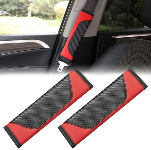 2 Piezas Almohadillas para Cinturón de Seguridad de Coche, Protector de Hombro para Cinturón de Seguridad Extraíble, Protectores de Cinturón de Seguridad del Coche, Almohadillas de Arnés Seat Comfort