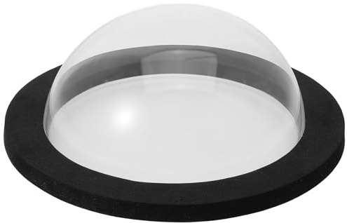 VALICLUD Cúpula Flotante para Estanque de Peces 15 CM Base Negra y Tapa Transparente Cubierta Acrílica Resistente para Jardín Exterior Anillo Flotante para Acuario y Exhibición de Peces