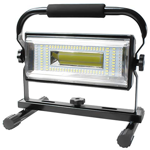 AF-WAN 100W Projecteur LED Rechargeable 7000 Lumens Projecteur de Chantier Super Brillante Lamp Puissante LED Spot IP65 Étanche pour Travaux d'atelier, Garage, Terrasse, Jardin (Noir)