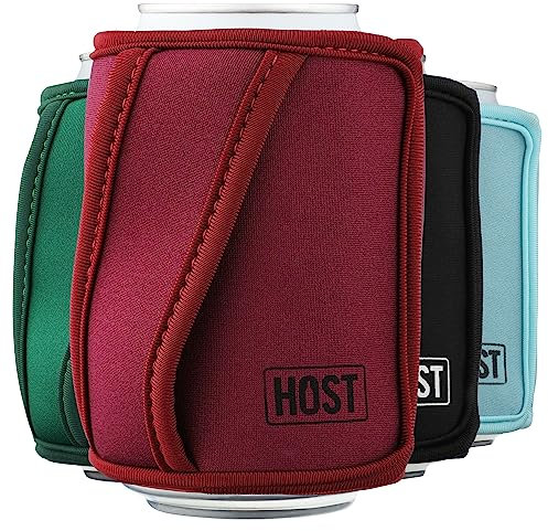 HOST Insta-Chill Can Cooler, flessibile e congelabile, per lattine da 340 ml Standard, colore rosso