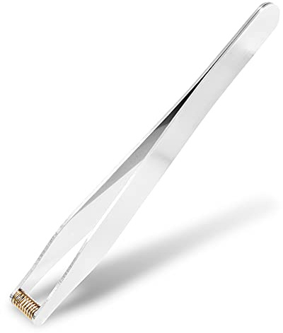 Seki Japan Ear Hair Trimmer Clipper Cutter Tweezers Shape with Spring Safe Design for Hair Removal, Japanese Stainless Steel