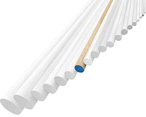 HAUS&DACH Rundstab Buche 22 x 1000 mm, glatt - 1 Stk. Rundhölzer zum Basteln, Buchenholz, Bastelstäbe rund