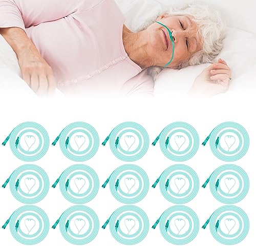 Sauerstoffbrille Nasenbrille Nasenkanüle O2 Schlauch: Nizirioo 15 Stück Sauerstoffbrille Erwachsene Sauerstoffschlauch aus Silikon für Sauerstoffgerät Atemtherapie und Inhalationsgeräte 2M