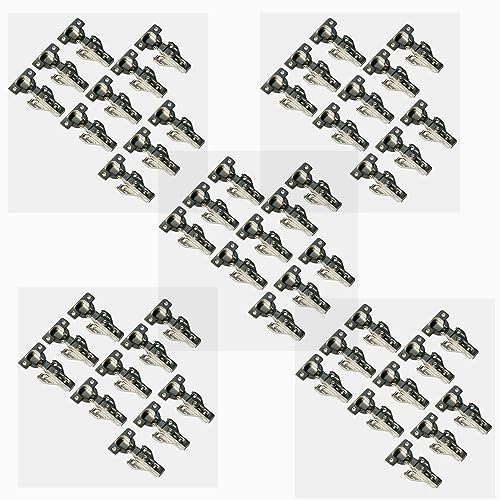 50 Pieces Full Overlay Cup Hinge Soft Close Face Frame Cabinet Hinge Clip on Soft-Close Cabinet Hinge Kitchen Bisagra de gabinete Cabinet Door Hinge (50 Piece)