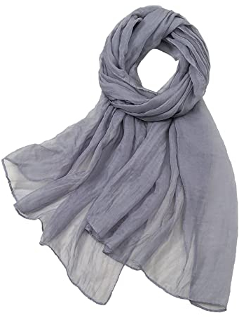 Dorjuli Damen Schal Stola Halstuch Sommerschals- Einfarbig Schal Eleganter Boho Schulter-Tuch Schals für Frauen Leichter Seidenschals Damen eide Leicht Seidentuch Bandana