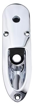 Guyker Guitar Input Jack Plate, Output Jackplate Socket Boat Style for Electric Guitar Replacement Parts, GJ010 chrome