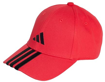 adidas Unisex Bball 3S Cap NEW Logo, Pure Ruby/Black, S