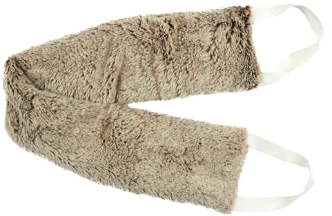SENSLY, SB84247, Tour de Cou à Billes de Céramique Micro-Ondable Soulagement des Douleurs Cervicales, Chaleur Apaisante 2h, Sangles Ajustables, Textile Doux, Compact et Durable, Taupe