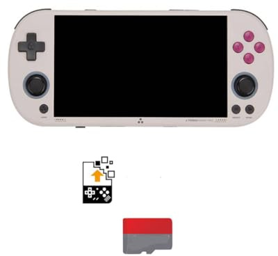 WANENGEDIY SMART PRO Handheld Game Console + Surwish CrossMix OS with Best ROMs 256G TF Card, 4.96-inch Gaming Console for Adult Support A133P Processor Linux