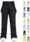 Yunshenla Skihose Damen Herren, Thermo Snowboardhose Winterhose Winddicht Softshell Schneehose Unisex Hiking Schneehose Outdoorhose mit Schultergurt Wasserdicht Atmungsaktiv Baggy Ski Pants(#01,3XL)