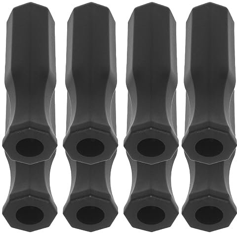 Supvox 8st Kickergriff Griffe Für Tischfußballspiele Fußball-griffteile Kicker Achteckiger Griff Griffe Für Kickertische Fußballmaschinengriff Kicker Zubehör Black Plastik