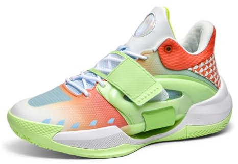 GAOLONGBU Herren Basketballschuhe leichte Stoßdämpfung rutschfeste atmungsaktive Outdoor-Sportschuhe Jungen Mädchen Indoor-Schuhe (Grün, Erwachsene, Herren, 44, Numerisch, EU Schuhgrößensystem, M)