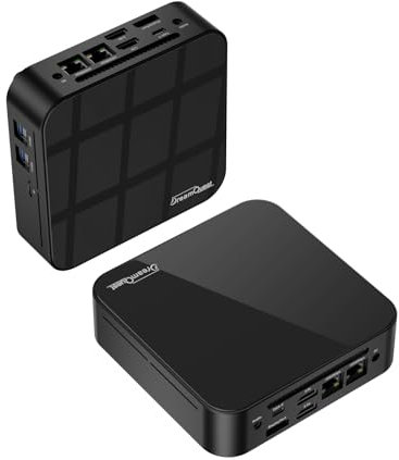 DreamQuest Mini PC Windows 11 Pro 16GB DDR4 512GB M.2 SSD Intel N95 (bis zu 3.4Ghz) Micro Desktop Computer mit HDMI/2x LAN/WiFi 5/BT 5/4xUSB3.2 für Office Klein PC Besser als N5105,Type C(Max 10Gbps)