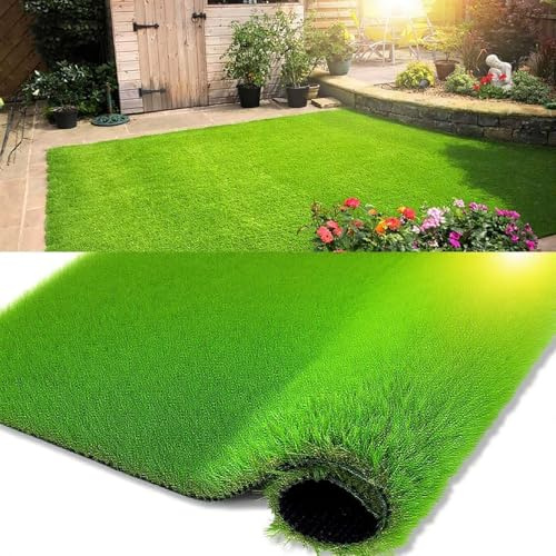 Gazon Artificiel Réaliste De 1Mx1M, Outdoor Tapis d'herbe, Aspect Naturel Et Réaliste, Tapis De Gazon Artificiel épais, pour Jardin, Chiens, Animaux De Compagnie