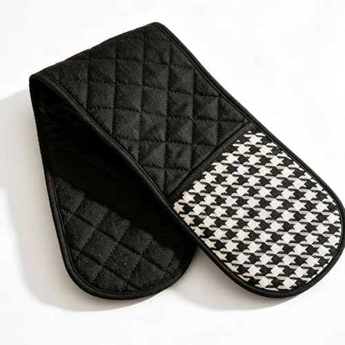 Guantes Horno Dobles, Manoplas de Horno Guantes de Resistencia | Antideslizantes Guantes de Horno Dobles Largo y Flexible Guantes para Horno, Cocinar