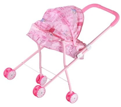 Qianly Poussette pour Poupée, Landau Pliable, Jouet, Décoration pour Maison de Poupée, Mini