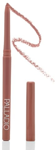 Palladio Retractable Waterproof Lip Liner, Highly Pigmented and Creamy Colour, Slim Smudge-proof Formula with Long Lasting Wear All Day Wearing, No Sharpener Required, Nearly Nude