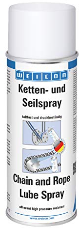 WEICON Ketten- und Seilspray | Haftschmierstoff für Ketten und Drahtseile aller Art | verhindert Längung, Reibung und Verschleiß