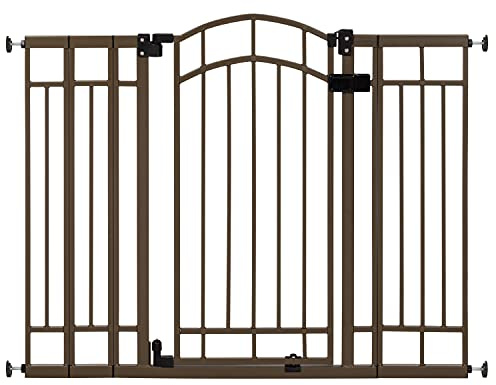 Ingenuity Decorative Extra Tall Baby Gate & Dog Gate, 28.5-48 Wide, 36 Tall, Hardware or Pressure Mounted, Install on Top or Bottom of Stairs, Banister, or Doorway - Bronze