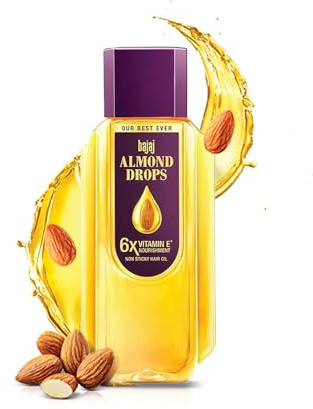 Bajaj Mandorle Gocce Premium Capelli Olio Con Reali mandorle Estratti - 475ml