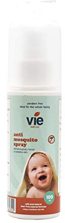 VIE Pack of 1 Anti-Mosquito Spray 100ml | DEET-Free Natural Mosquito Protection | Safe for Babies, Kids & Adults | Long-Lasting Defense Against Mosquitoes & Biting Insects | Outdoor Essential