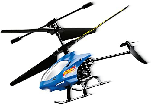 BLADEZ Hot Wheels Helicopter, Remote Control Shark Bite, RC 2 Channel with Gyro Control, Easy to Fly with lights, Crash Proof, Licensed Toy for kids Toyz