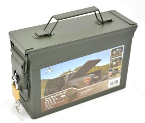 A.Blöchl AB US Caja de acero de munición con cerradura [Talla única] (oliva / calibre 30)