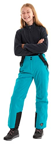 Killtec Mädchen Gauror Jr Funktionshose Mit Abzippbarem Latz Schneefang Und Kantenschutz, Blau, 116 EU