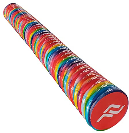 IMMERSA Jumbo Swimming Pool Noodles, Premium Soft Water-Based Vinyl Coating and UV Resistant Foam Noodles for Swimming and Floating, Lake Floats, Pool Floats for Adults.(Colorful Stripes)