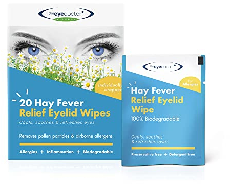The Eye Doctor Les Lingettes Pour Paupières Soulagent Le Rhume Des Foins - 260 Lingettes À Usage Unique Pour Les Allergies Et Le Rhume Des Foins - Inflammation, Larmoiement Et Démangeaisons Des Yeux