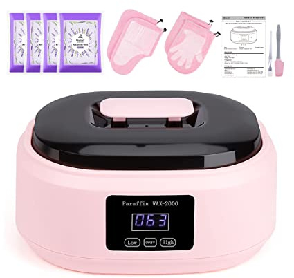 Biutee Paraffin Wax Machine Touchscreen 3500ml Paraffin Wax Warmer with 4 Pack Lavender Wax 30Min Fast Wax Meltdown Temperature Control Paraffin Hot Wax Spa Arthritis Paraffin Bath